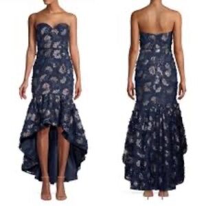 Aidan Mattox floral appliqué with sequins